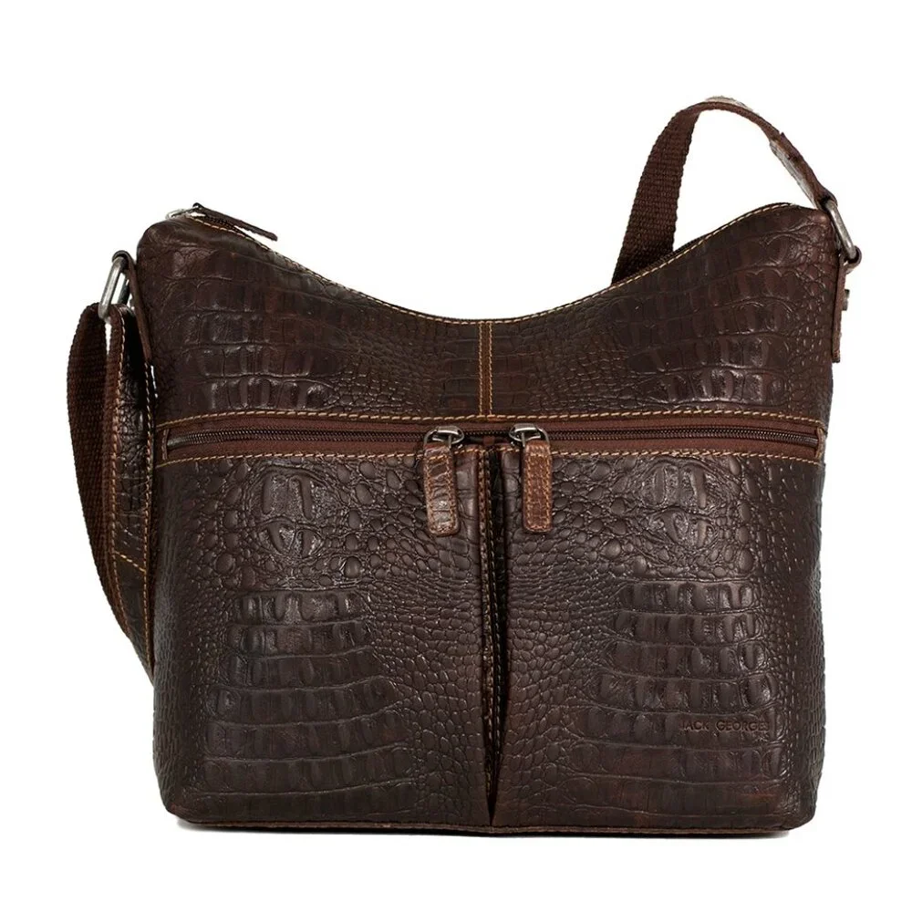 Jack Georges Genuine Leather Hobo Bag